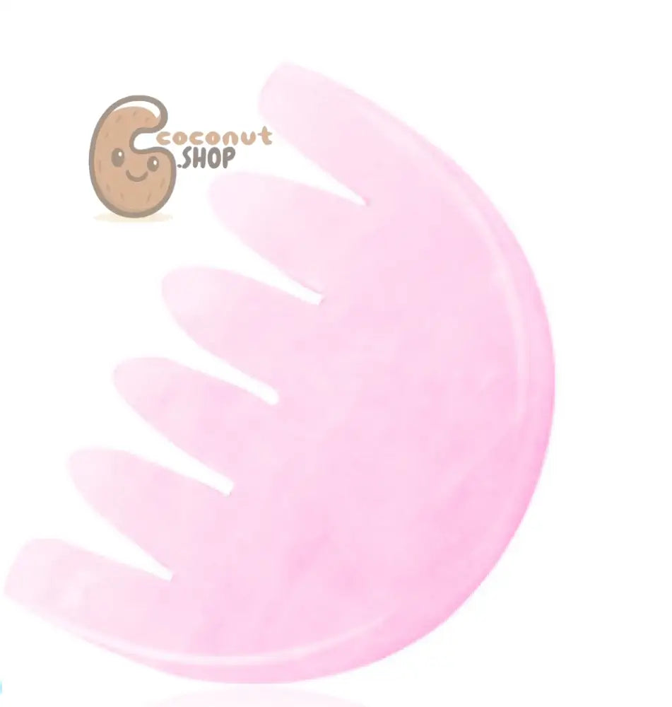 Natural Crystal Harmony Gemstone Hair Comb: Unleash Radiance and Vitality in Every Brushstroke - Pink3