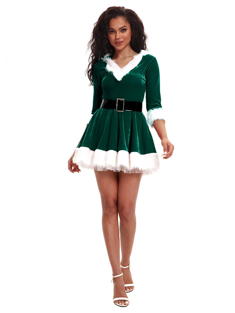 Christmas Women’s Hooded Velvet Dress – Festive Flirty & Full of Holiday Cheer