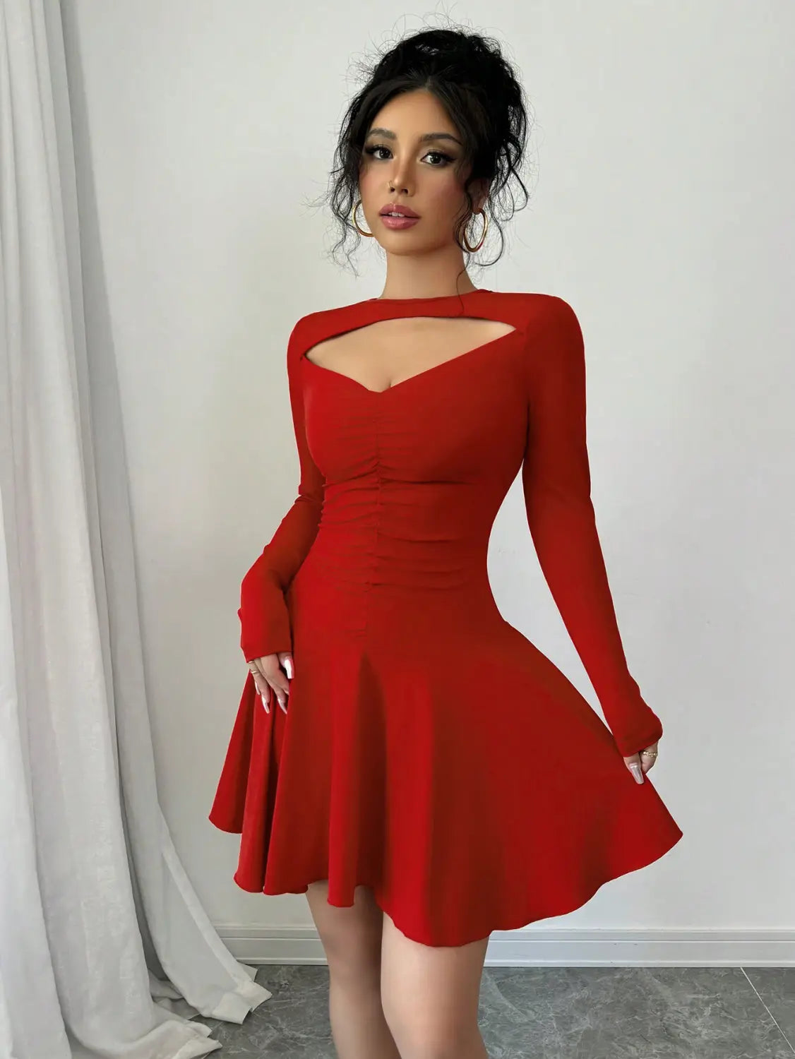 Elegance Red Mini Dress