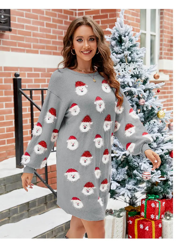 Christmas Santa Oversized Sweater Dress