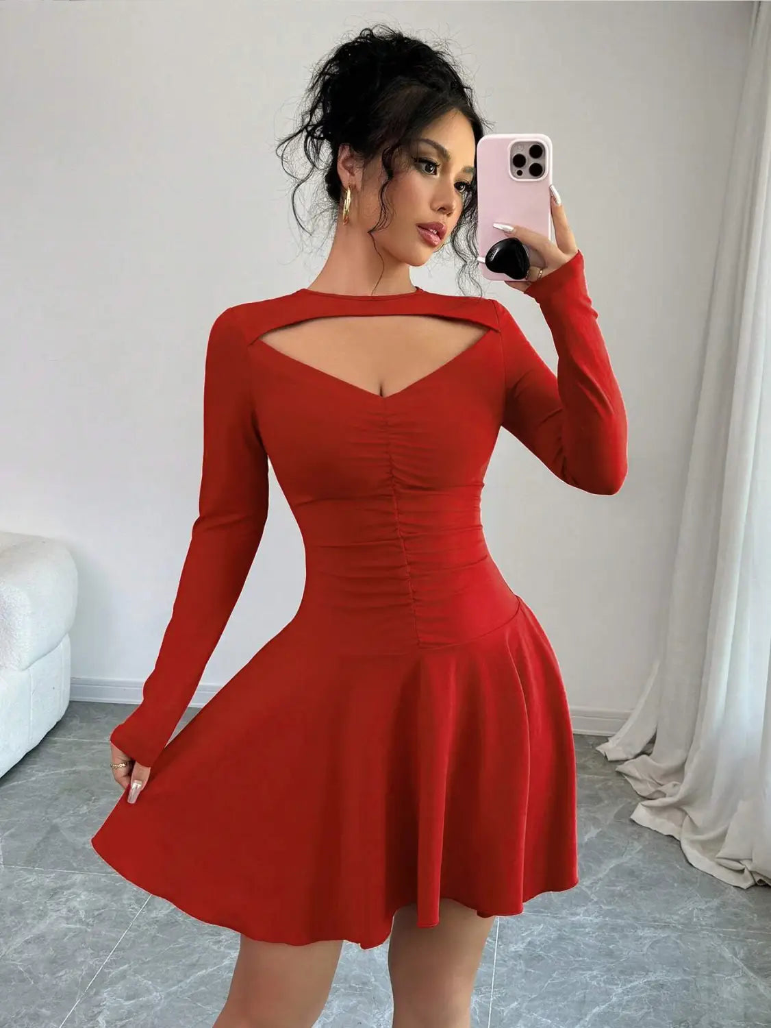 Elegance Red Mini Dress