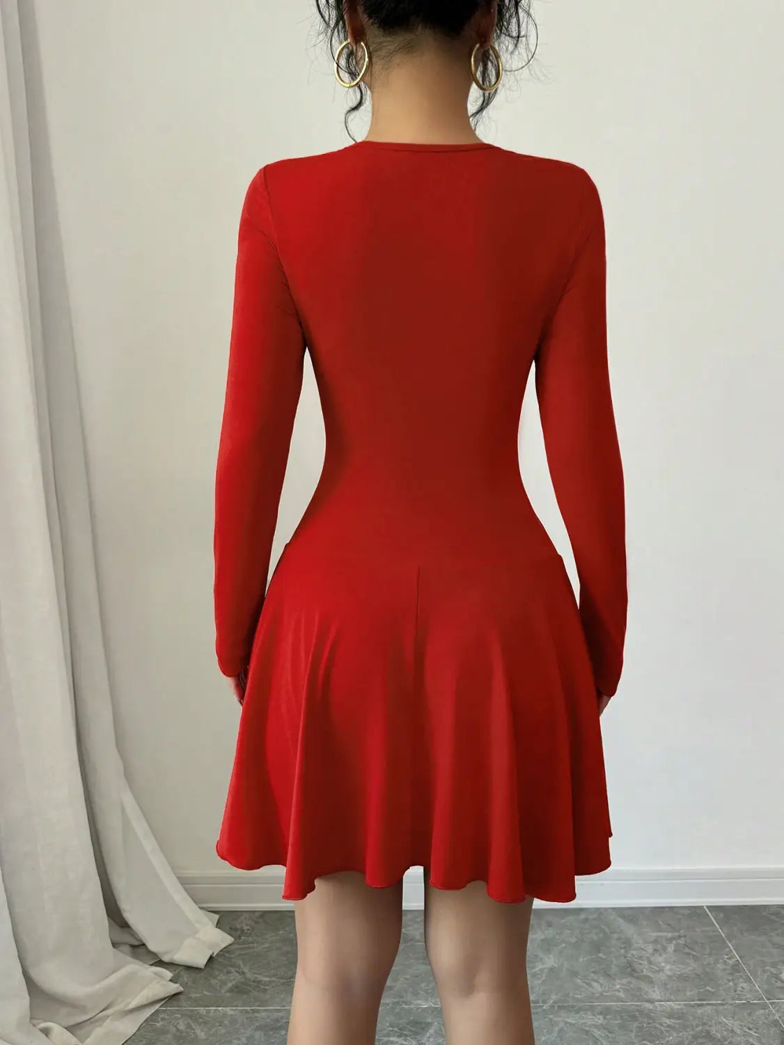 Elegance Red Mini Dress