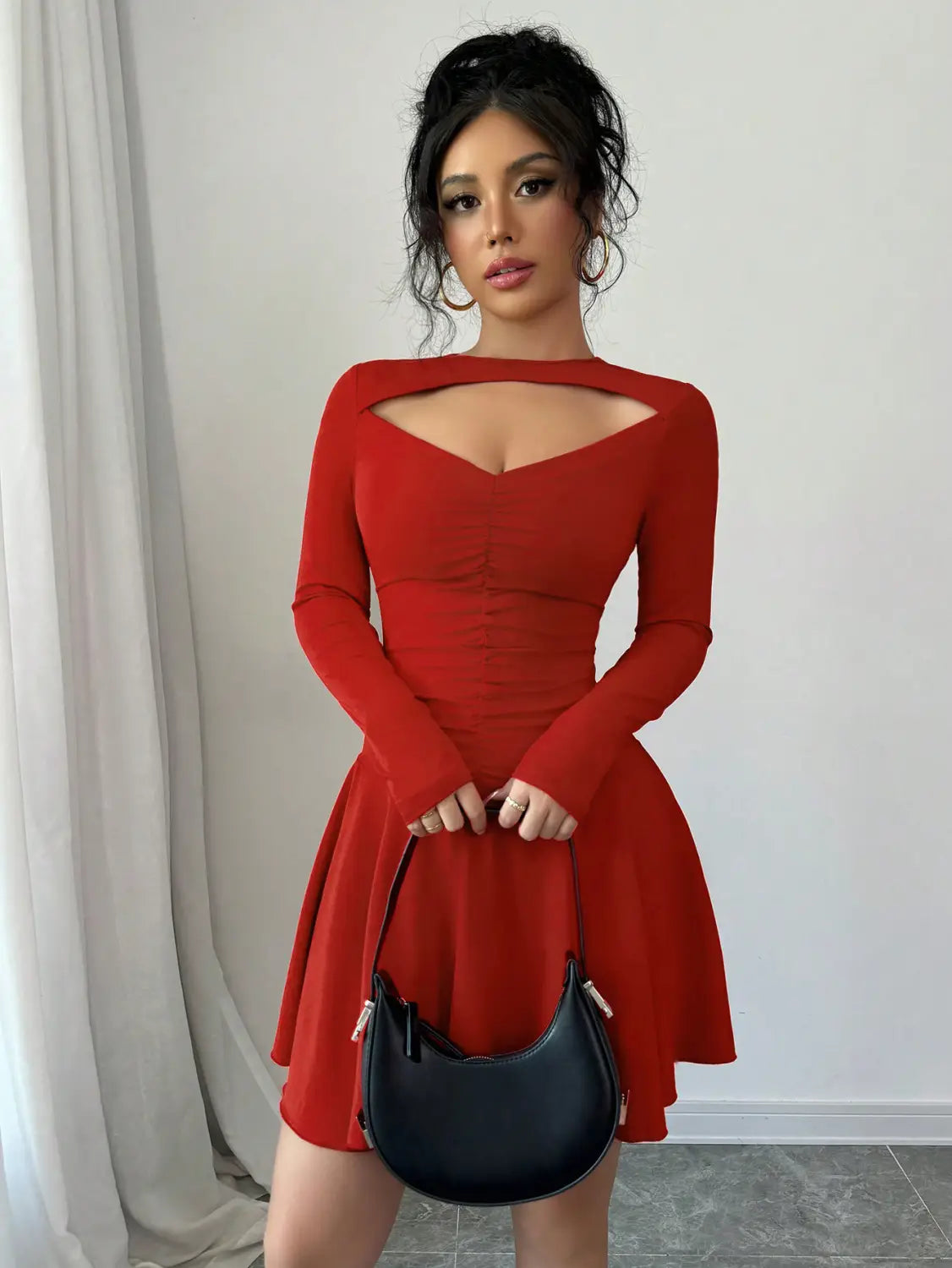 Elegance Red Mini Dress