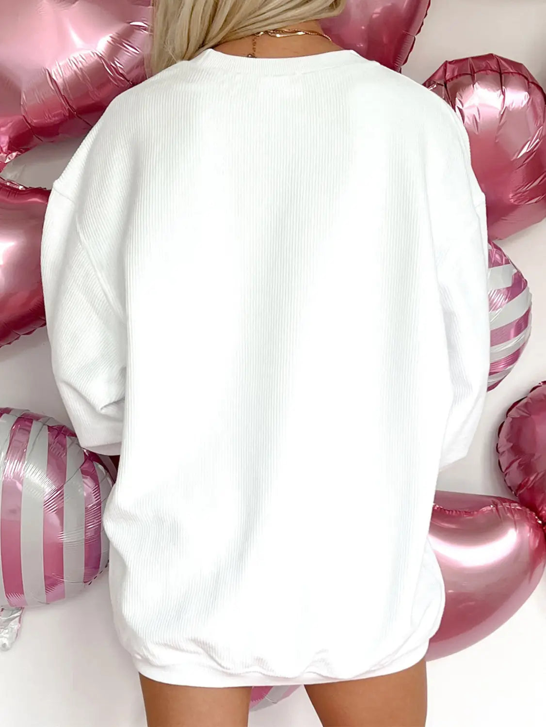 Pink Santa Faces Christmas Long Sleeve