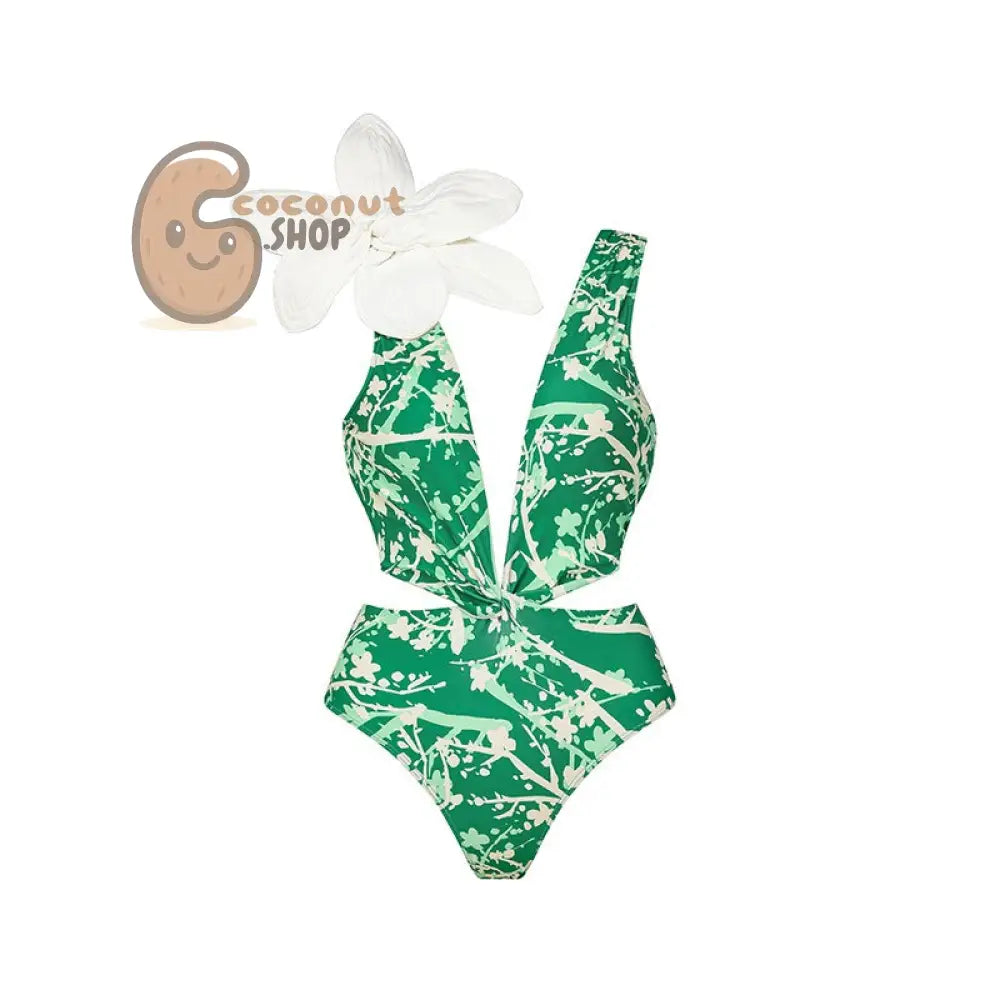 Blossom Babe Bikini - Three-dimensional flower one-piece swimsuit / S