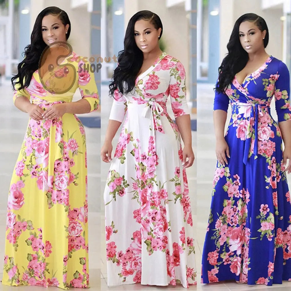 Boho Floral Long Dress