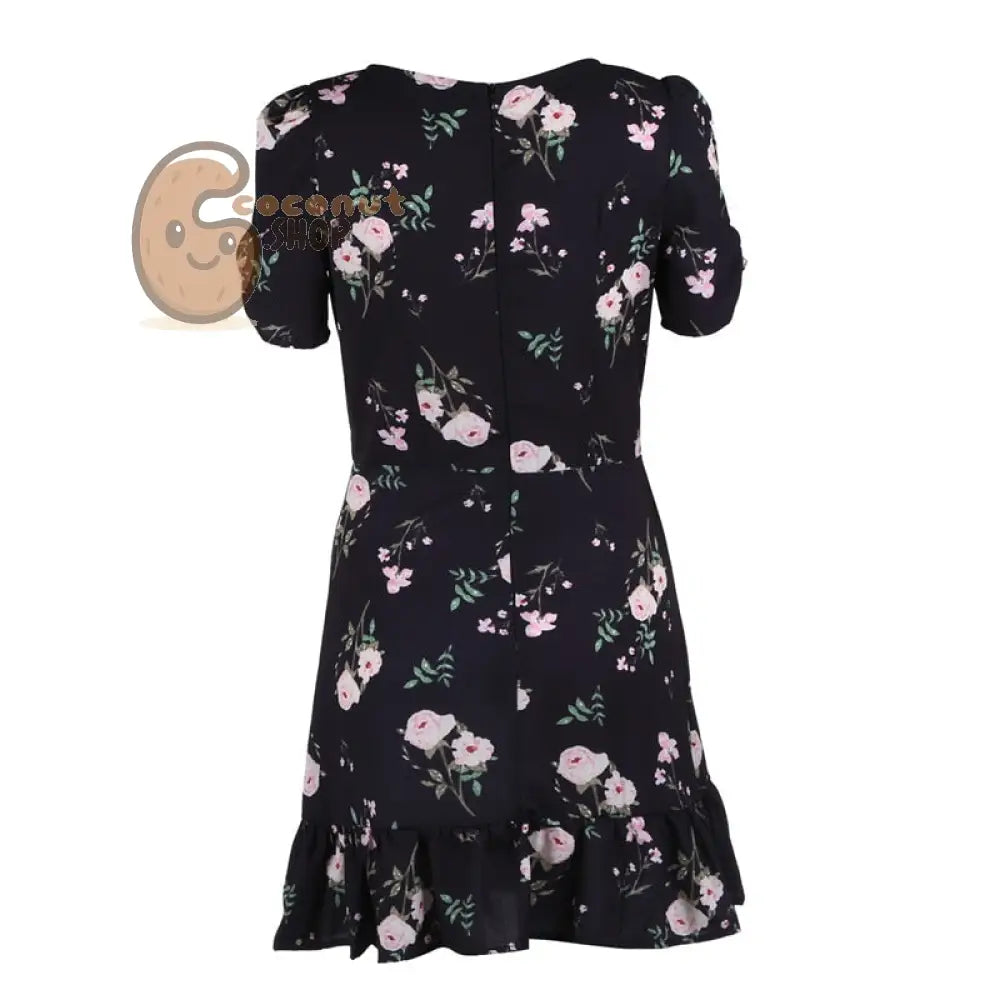 Boho Vibes Mini Floral Dress Elegance!