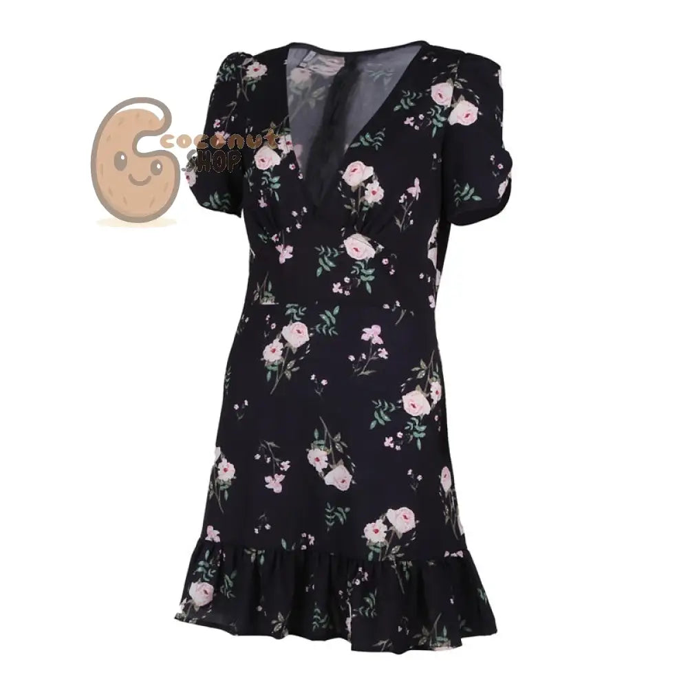 Boho Vibes Mini Floral Dress Elegance!