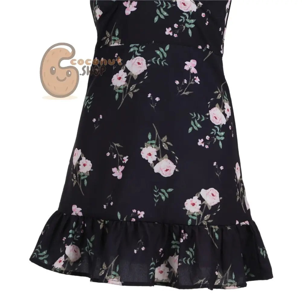 Boho Vibes Mini Floral Dress Elegance!