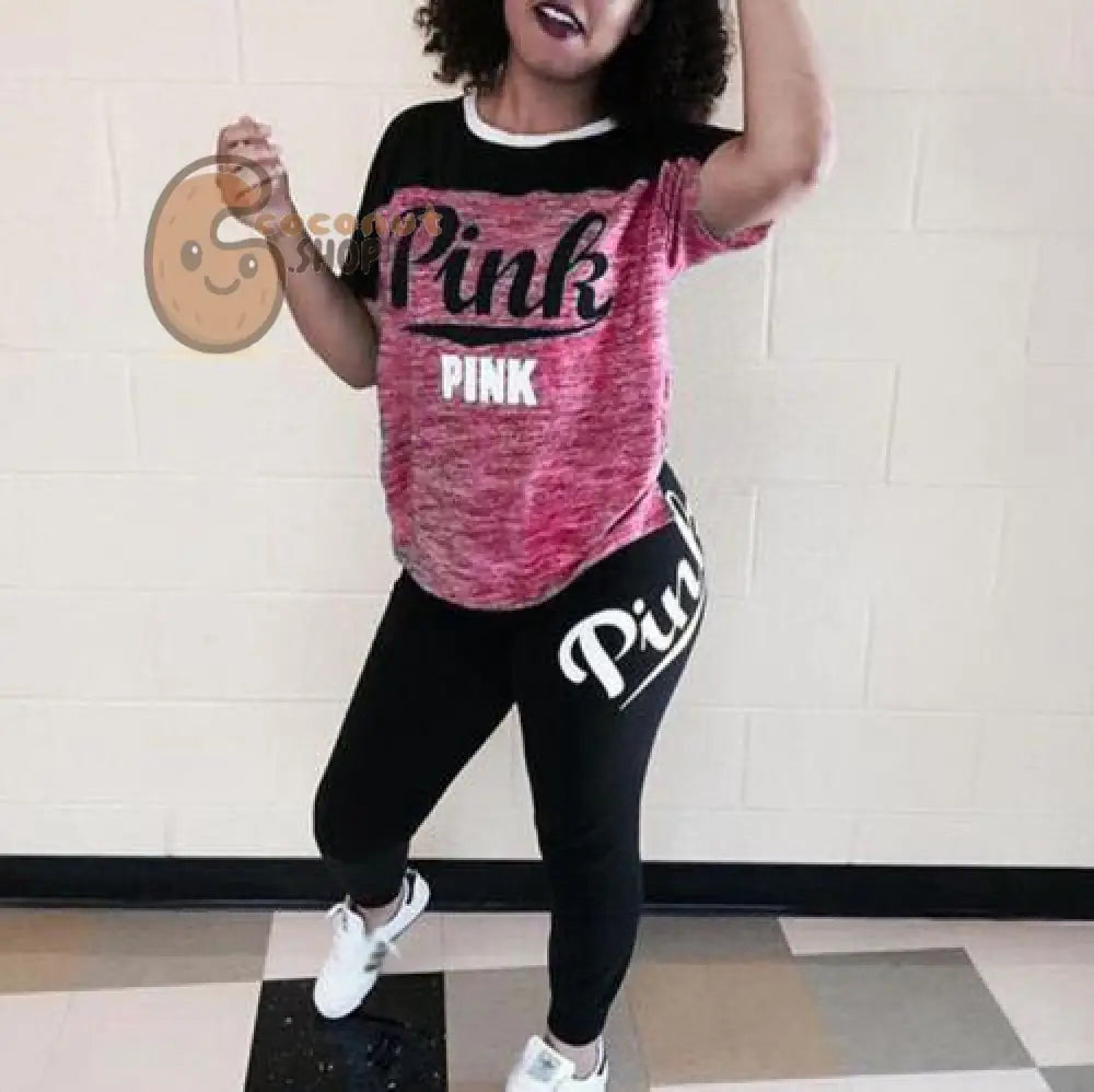 Breathable Elegance: Casual Set for Comfortable Style - S / Pink