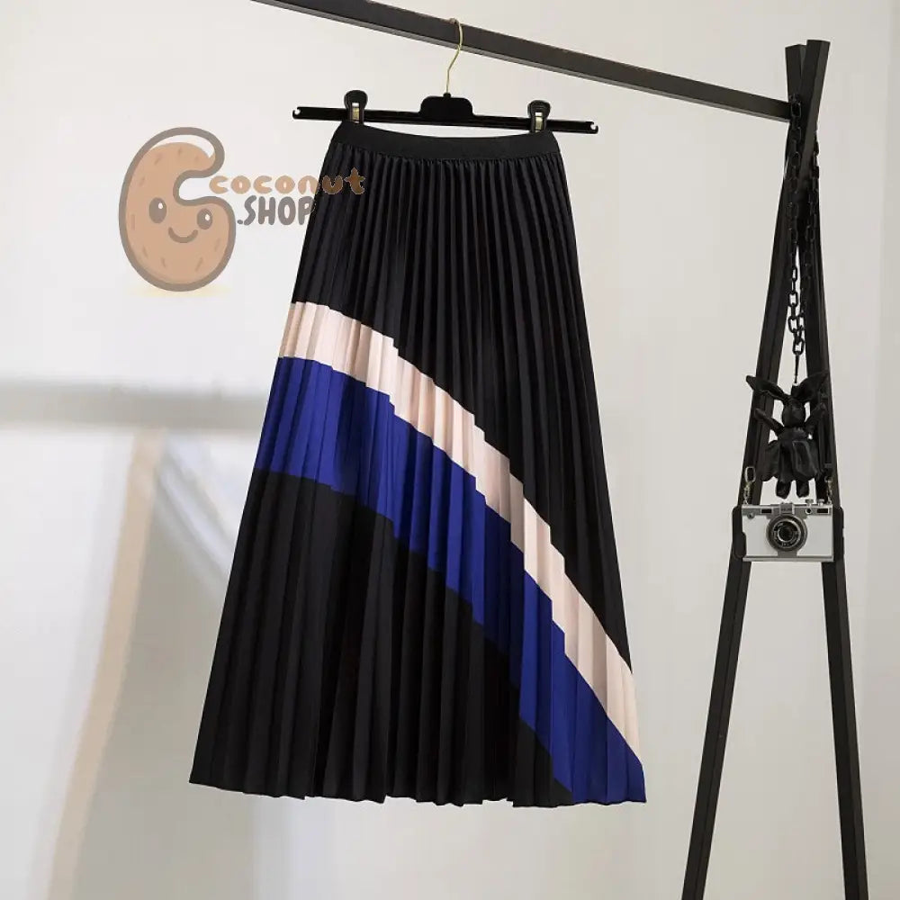 Chic Waves of Cuteness: Embrace Fashion with this Wavy Pleated Skirt - 1095-141 / One Size