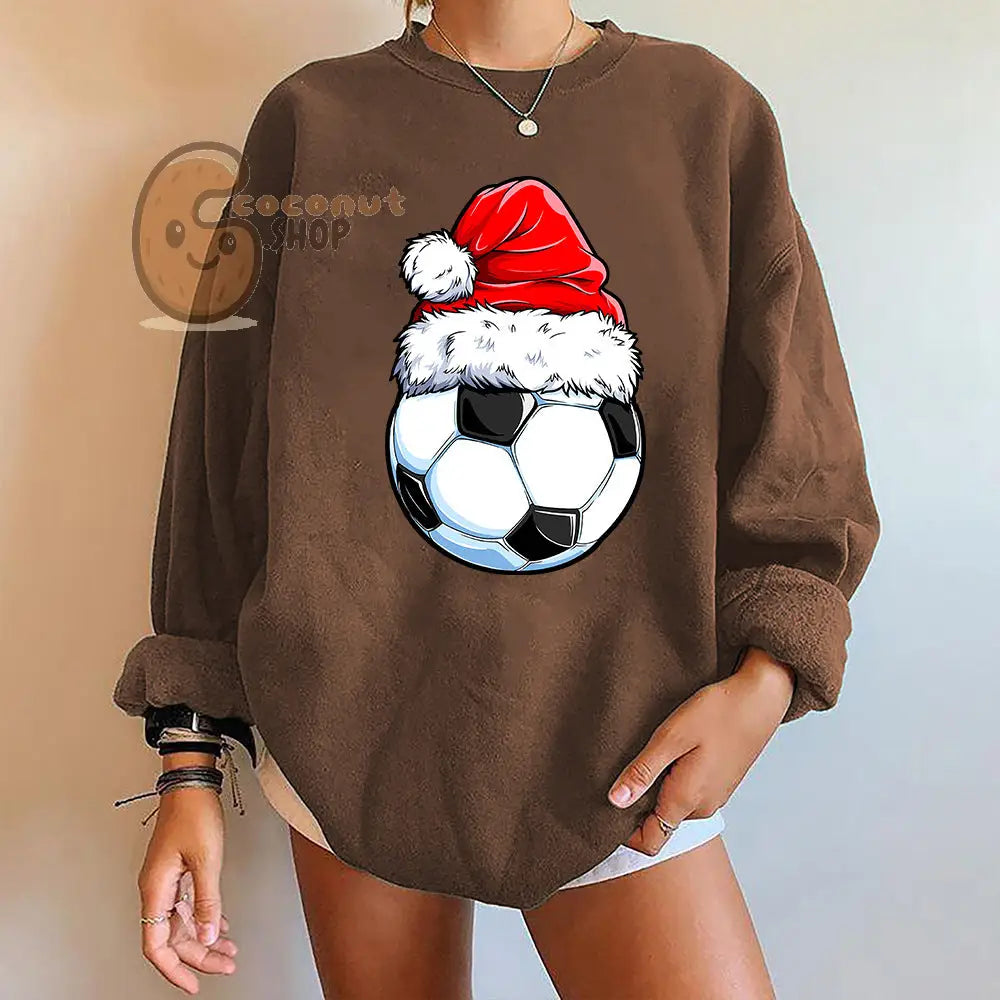 Christmas Football Print Hoodie