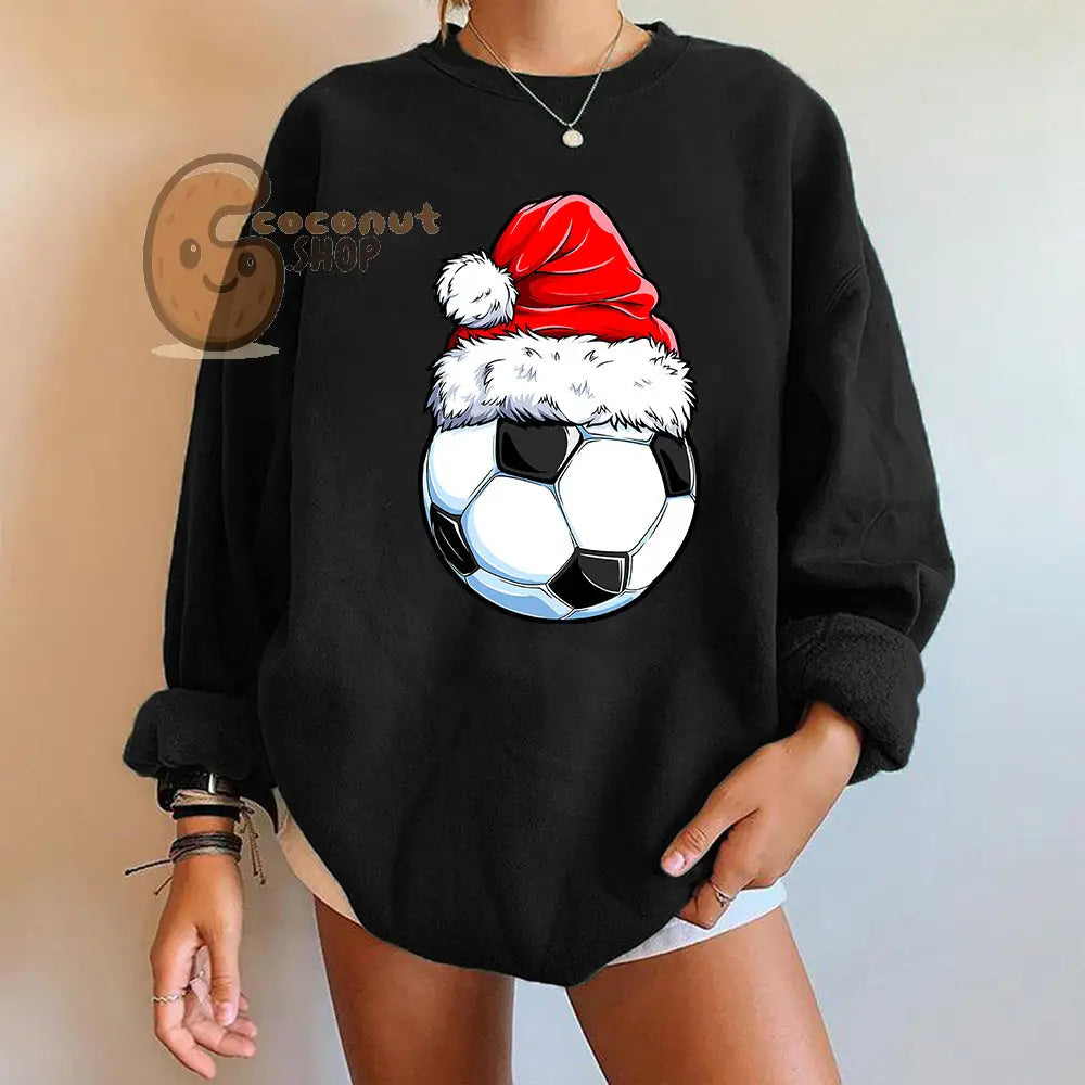 Christmas Football Print Hoodie