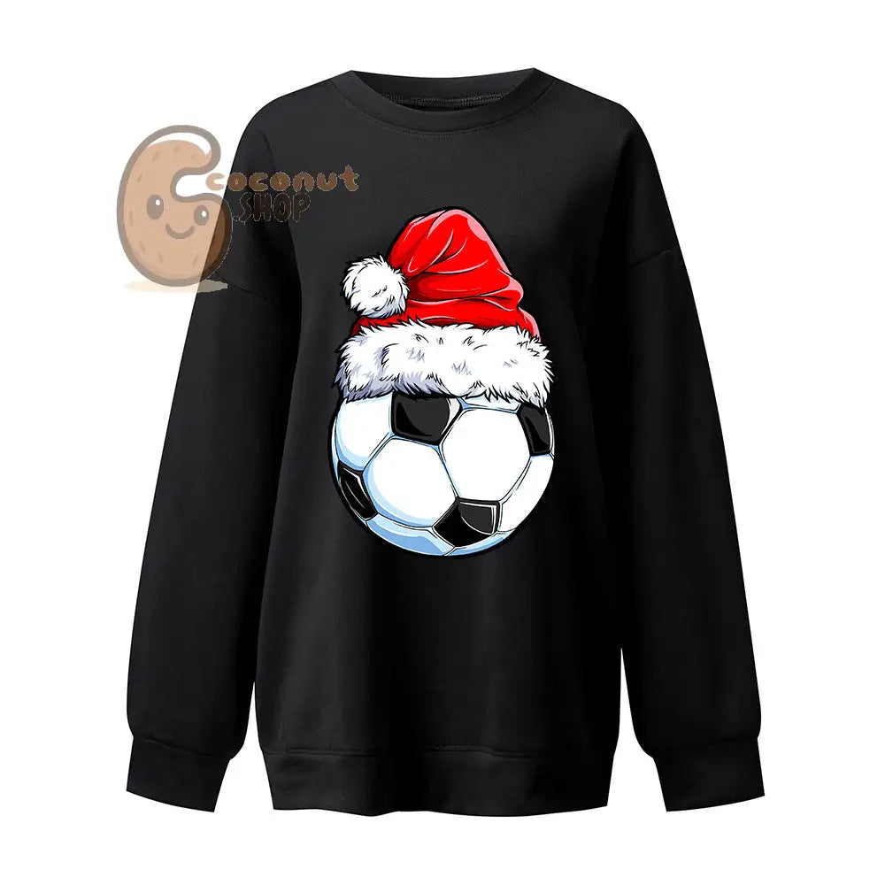 Christmas Football Print Hoodie