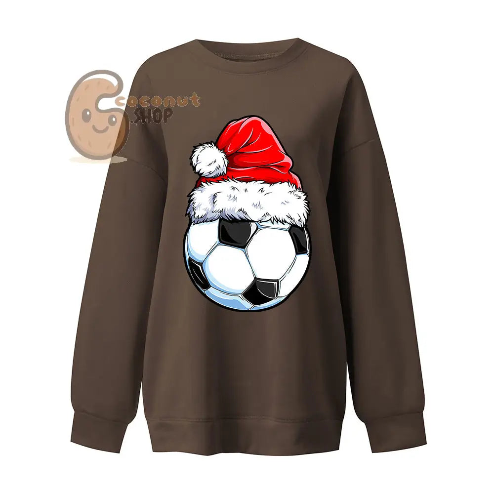 Christmas Football Print Hoodie