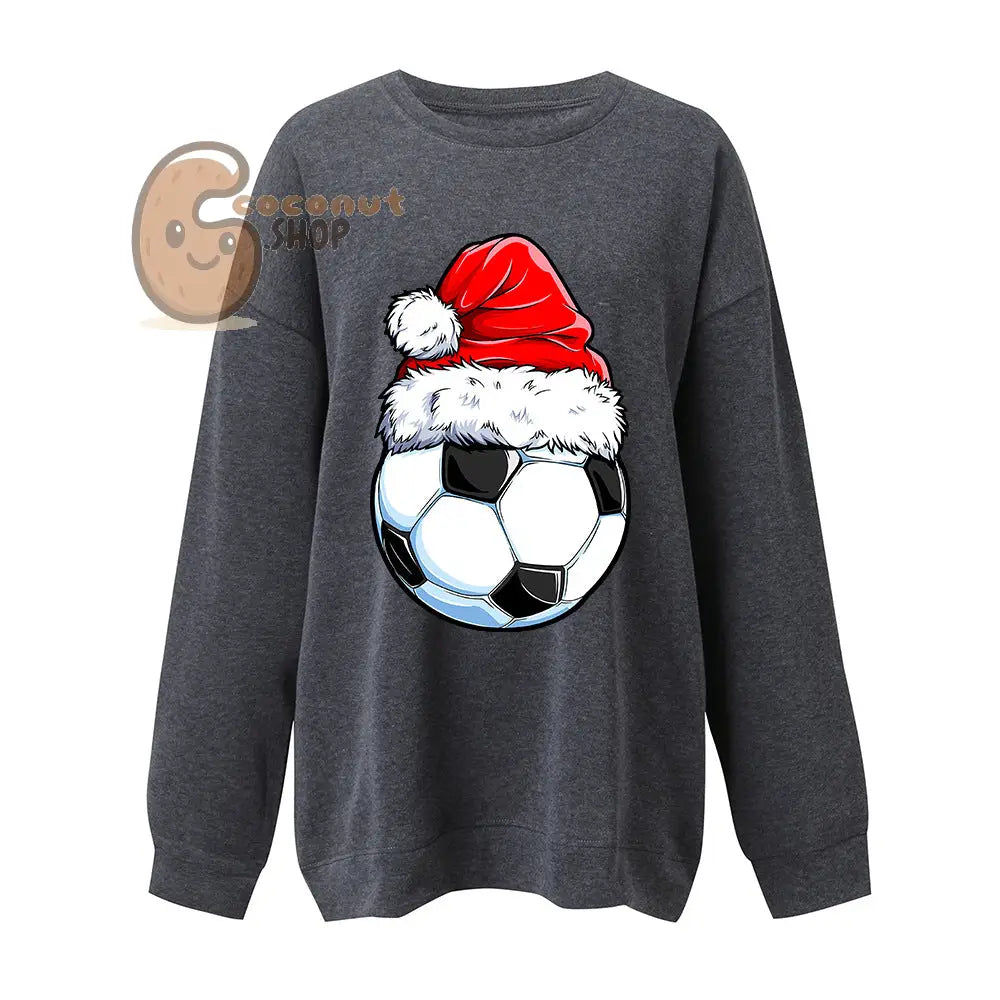 Christmas Football Print Hoodie