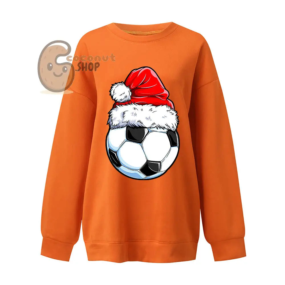 Christmas Football Print Hoodie