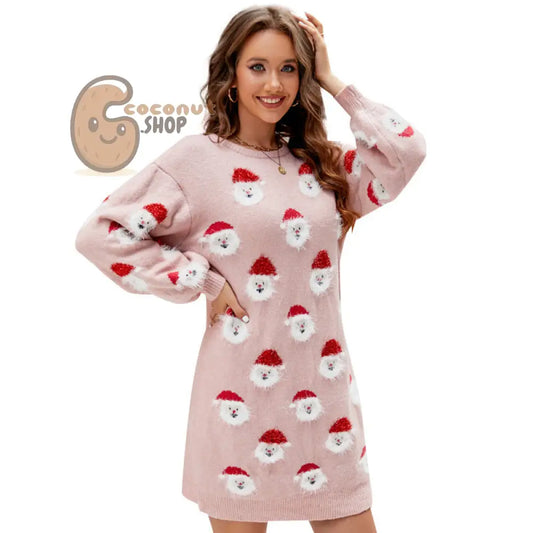 Christmas Santa Oversized Sweater Dress
