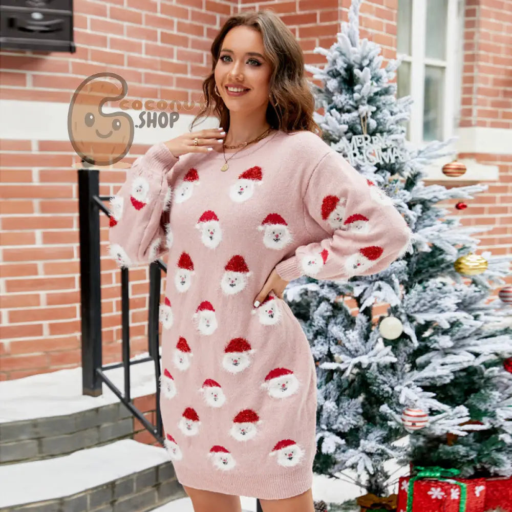 Christmas Santa Oversized Sweater Dress