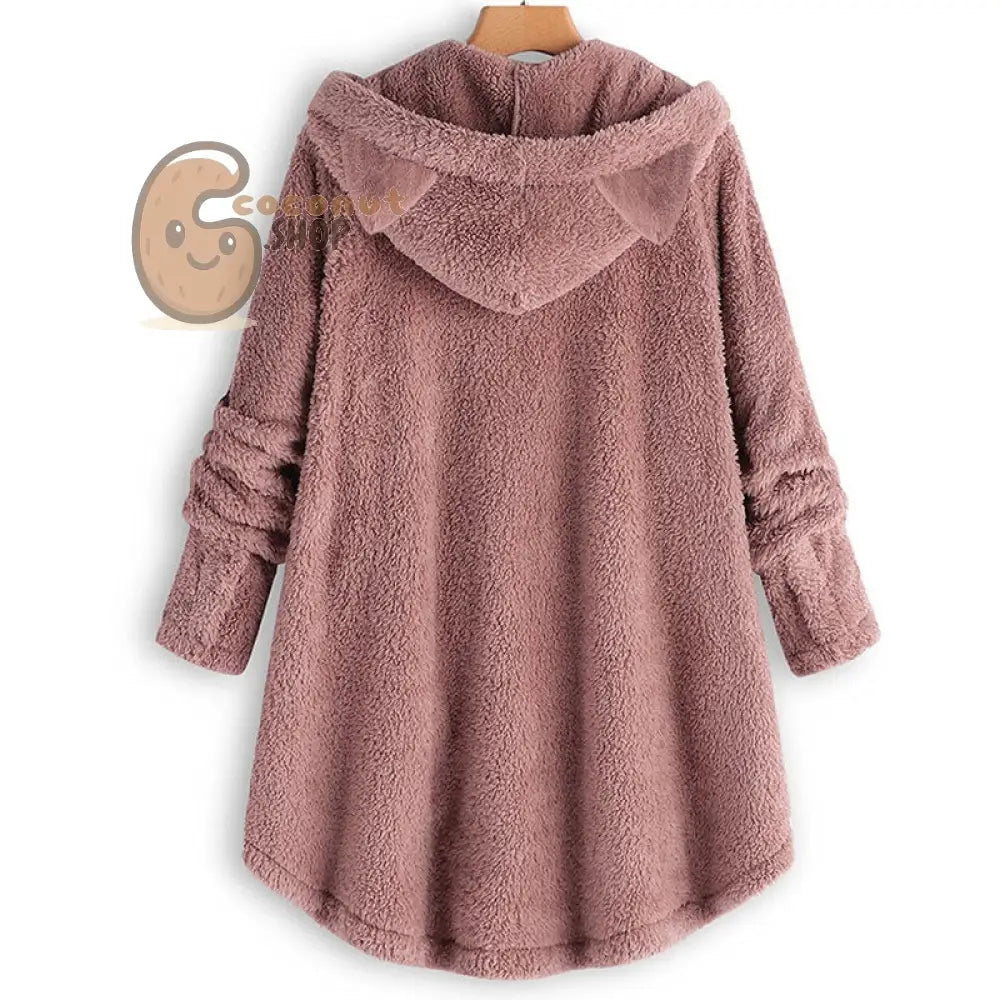 Cute Cat Ear Plush Coat