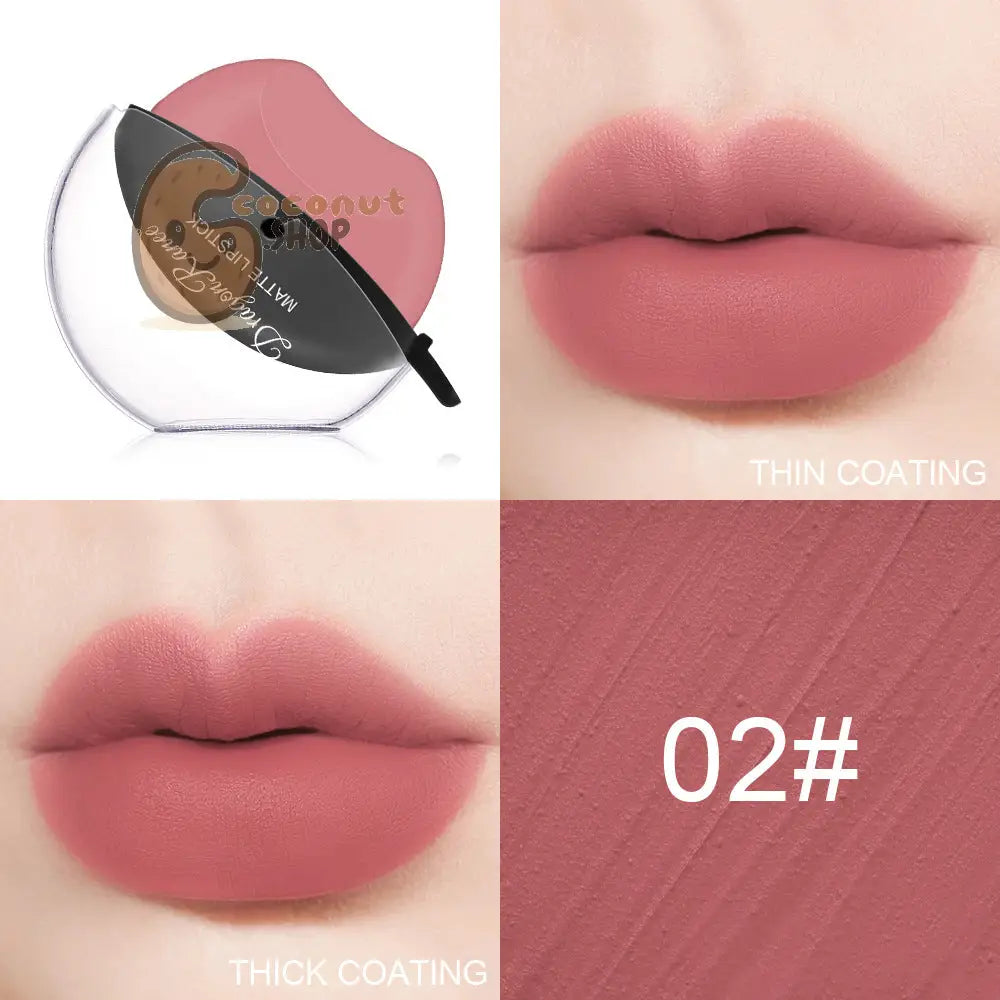 Effortless Elegance: Sip Into Makeup Lazy Lip Matte Lipstick - 2# - beauty