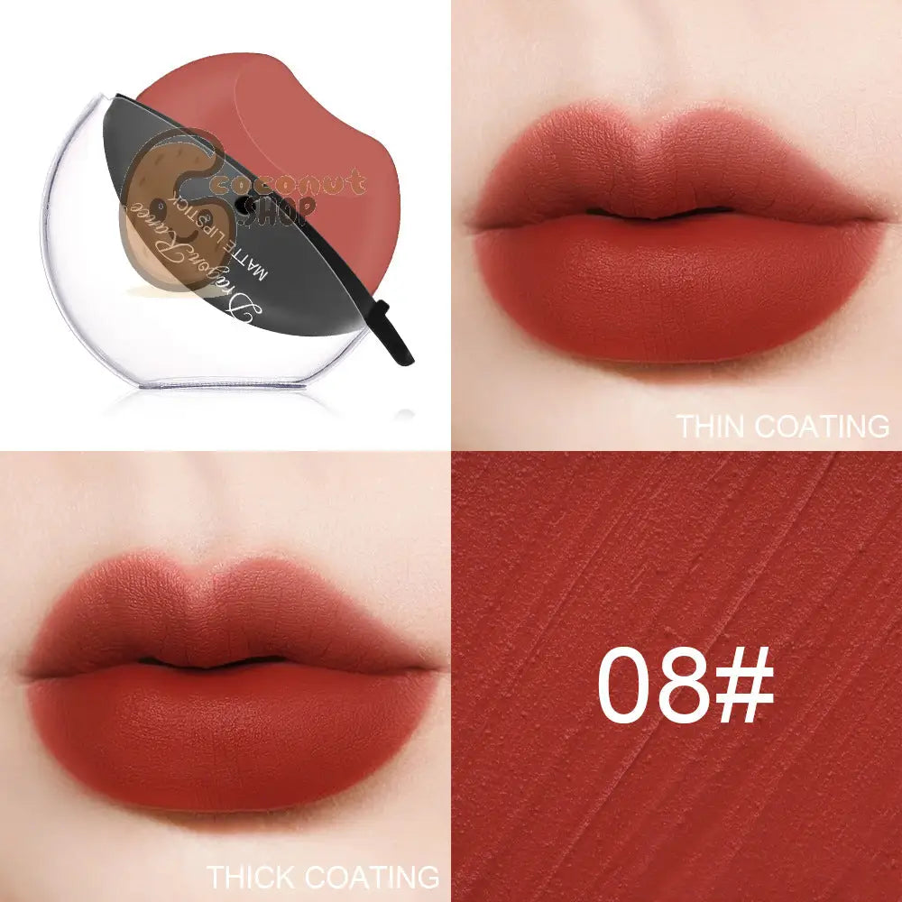 Effortless Elegance: Sip Into Makeup Lazy Lip Matte Lipstick - 8# - beauty