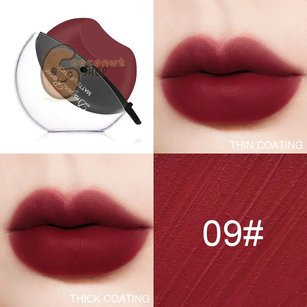Effortless Elegance: Sip Into Makeup Lazy Lip Matte Lipstick - 9# - beauty