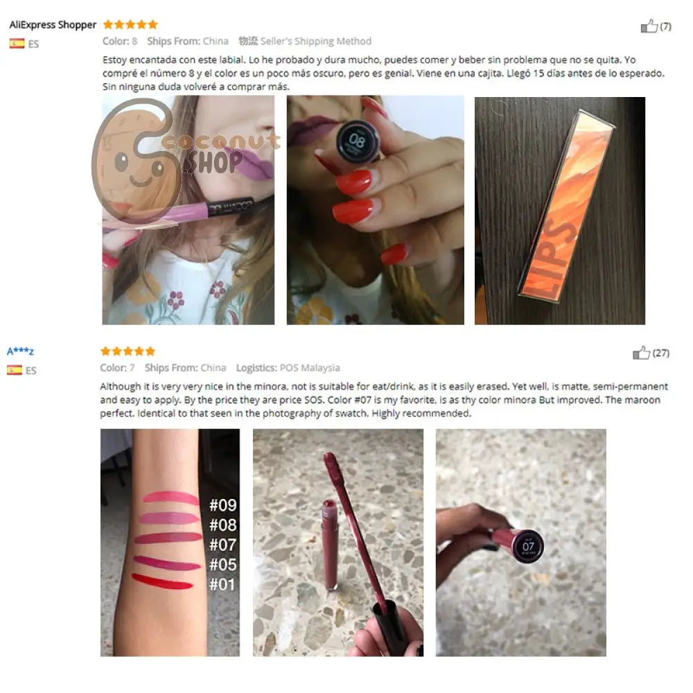 Matte Lipstick: Waterproof Pigment