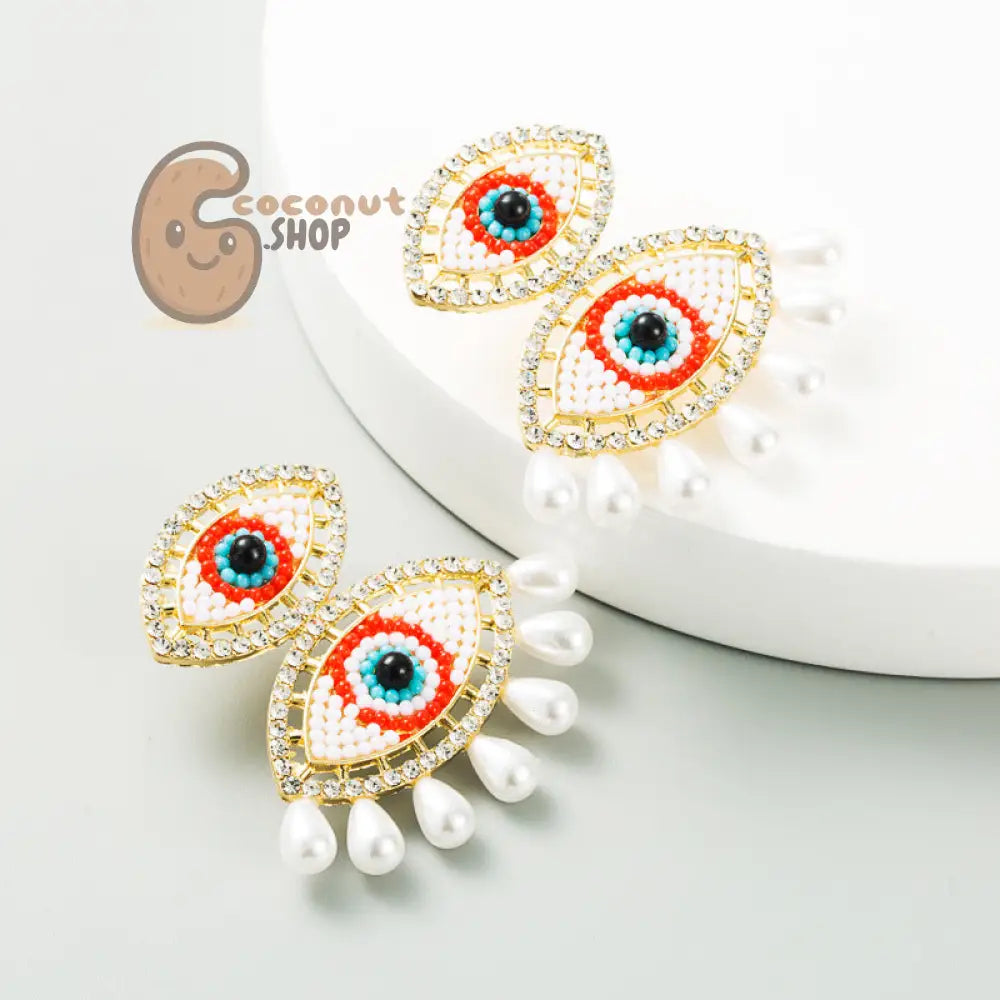 Mesmerizing ’Ins The Same Angel’s Eye’ Earrings: Unveiling Elegance and Individuality in Every Glance - Red