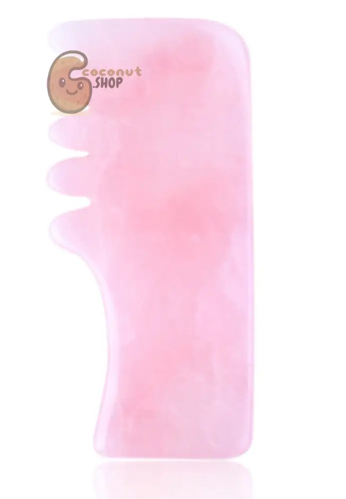 Natural Crystal Harmony Gemstone Hair Comb: Unleash Radiance and Vitality in Every Brushstroke - Pink2