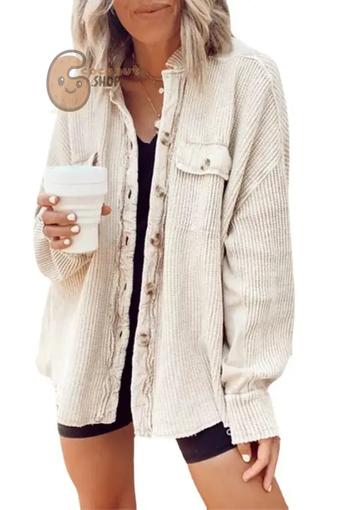 New Coat Fashion Casual Lapel Pocket Splicing Irregular Shirt Jacket