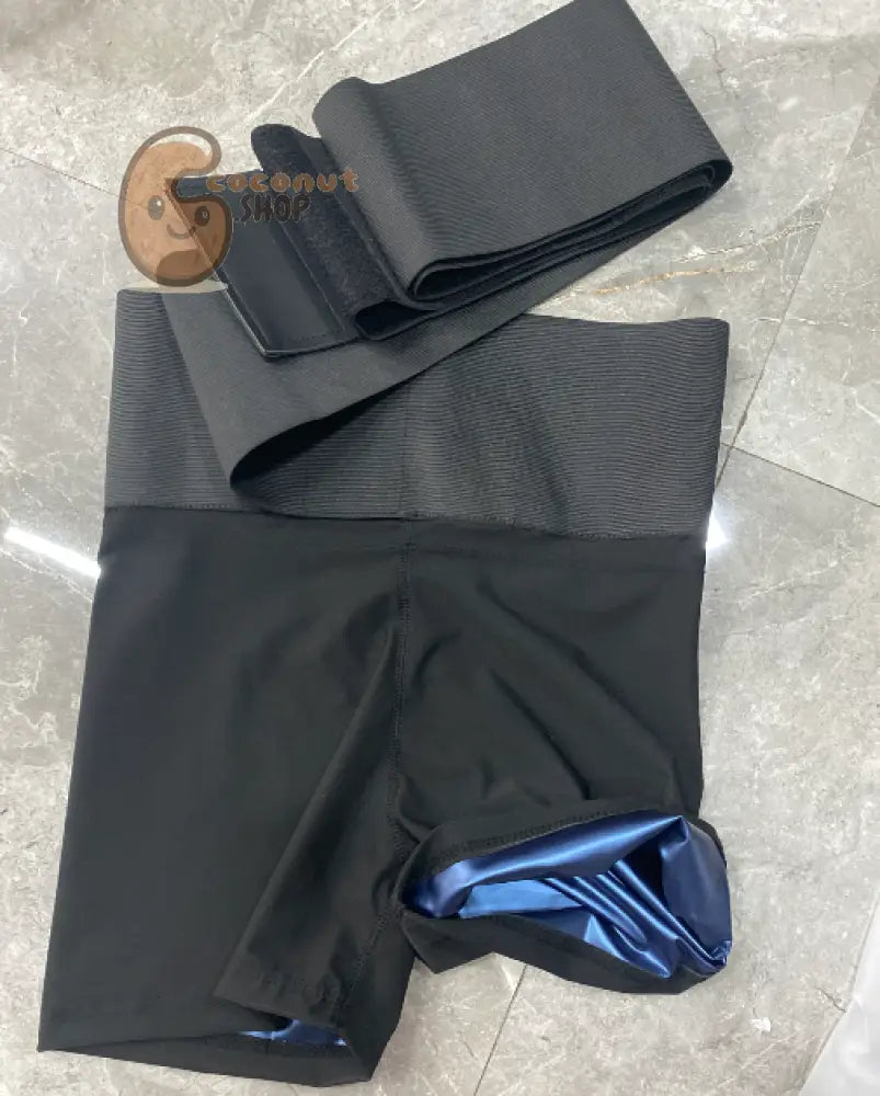 New Two-In-One Belly Wrapping Sweat Pants - PU Blue / S