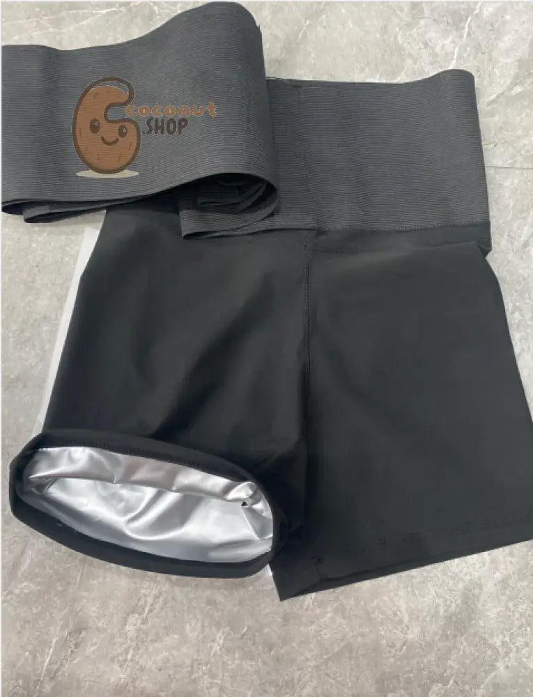 New Two-In-One Belly Wrapping Sweat Pants - PU Silver / S