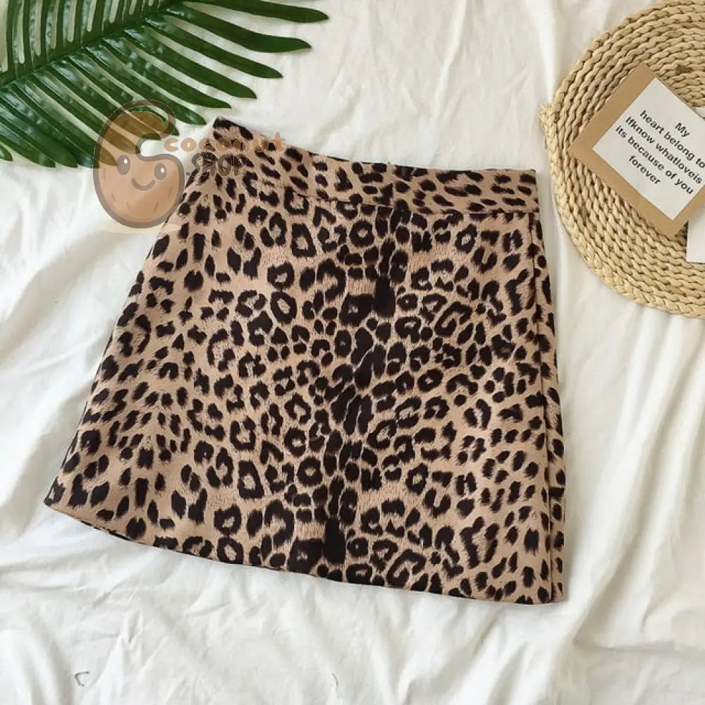Roar into Style: Unleash Your Inner Wild with Sexy Leopard Mini Skirt – Your 2018 Streetwear Statement! - light-leopard