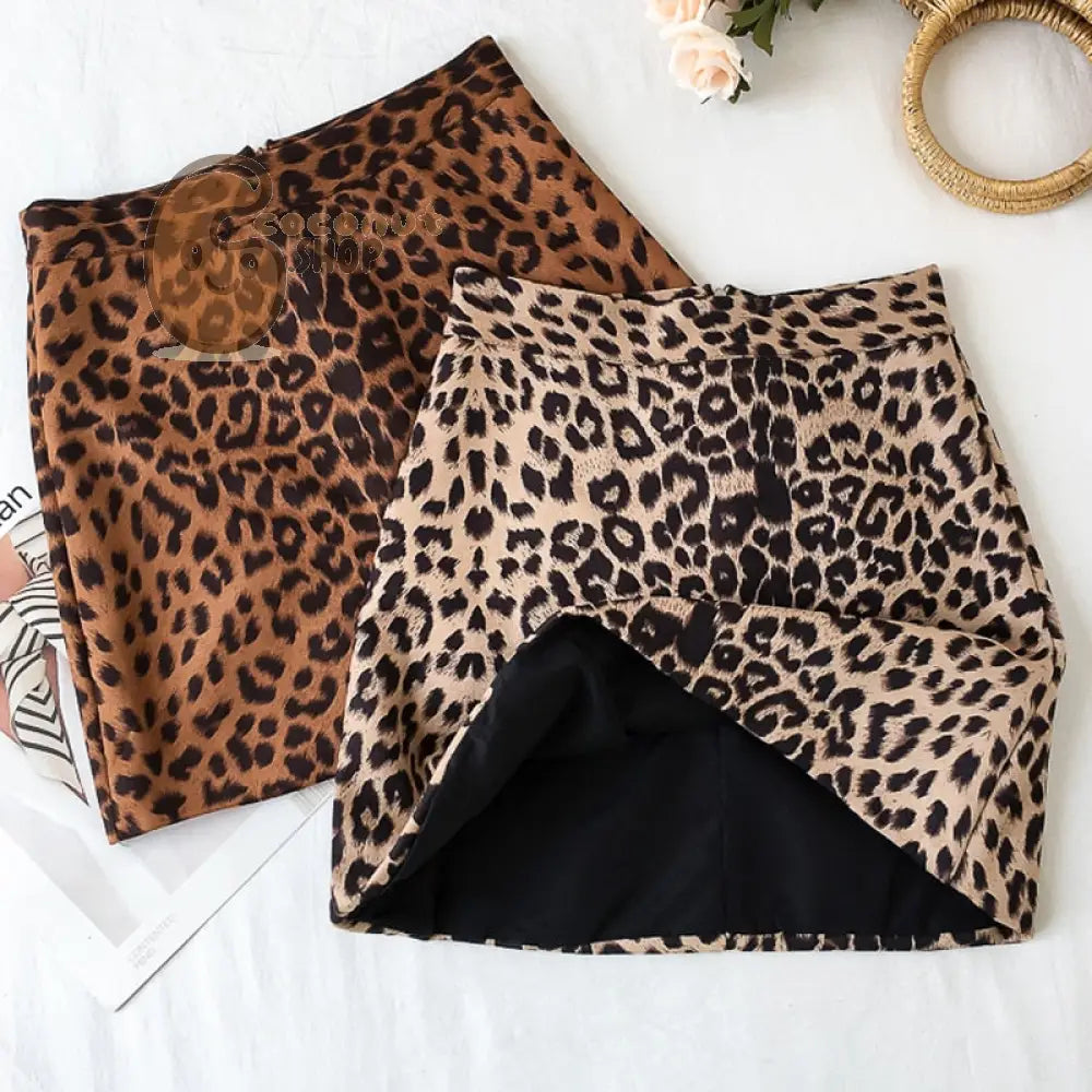 Roar into Style: Unleash Your Inner Wild with Sexy Leopard Mini Skirt – Your 2018 Streetwear Statement!