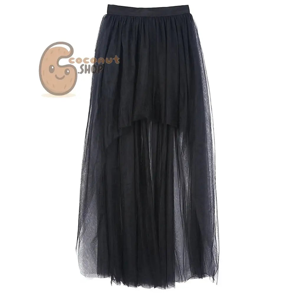 Seductive Noir Mesh Tutu Skirt: Summer Beach to Ballroom Glam - skirt