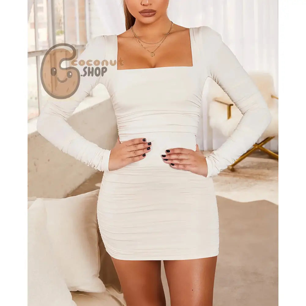 Sexy Lace-Up Long Sleeve Dress - Effortless Allure!