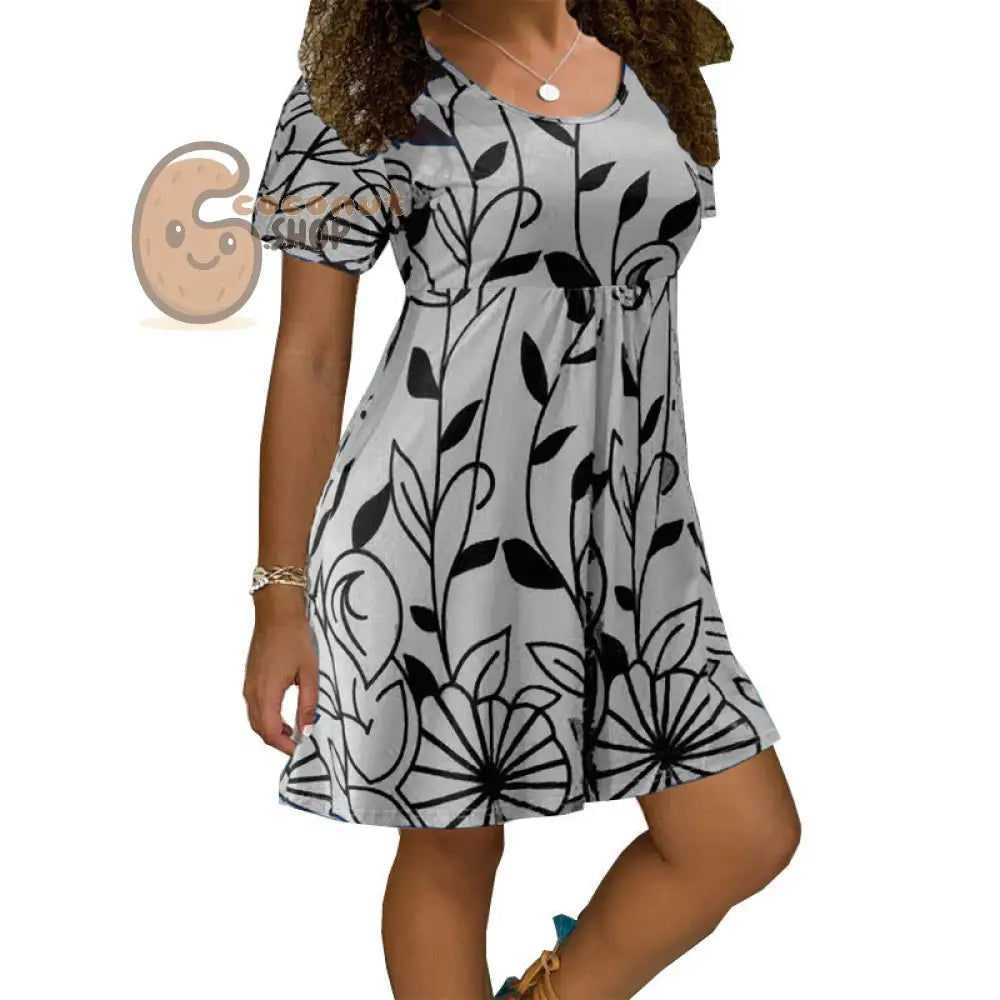 Short-Sleeved Elegance Dress