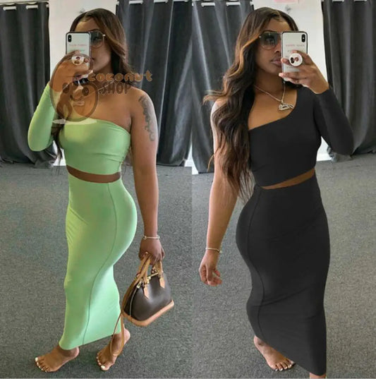 Spring Sizzle: Embrace New Fashion with the Long-Sleeved Navel-Baring Two-Piece Trend Tight Suit - Your Ultimate Style