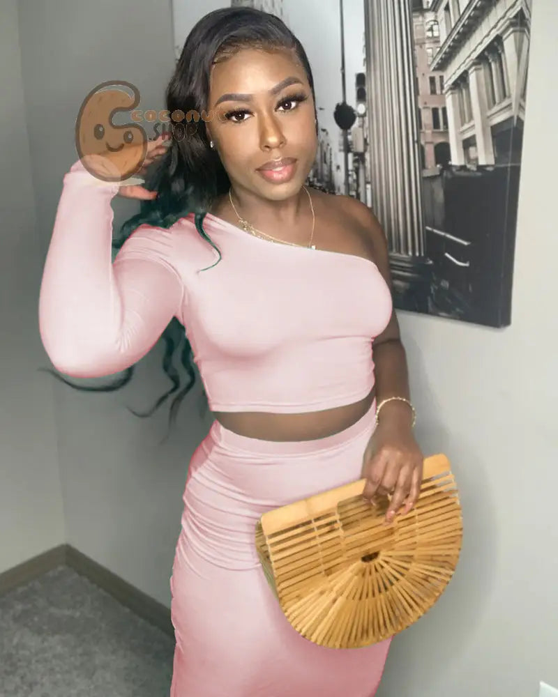 Spring Sizzle: Embrace New Fashion with the Long-Sleeved Navel-Baring Two-Piece Trend Tight Suit - Your Ultimate Style