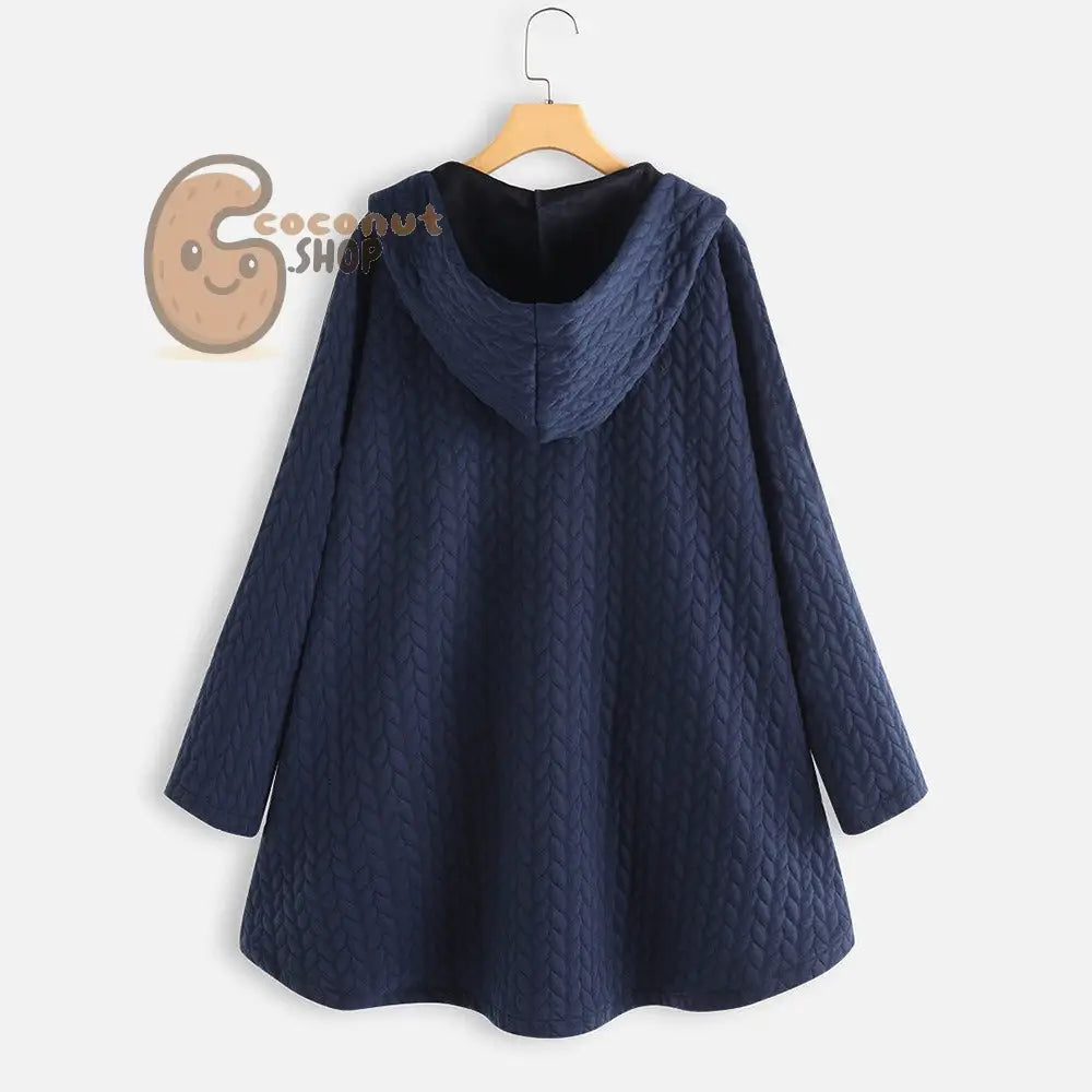 Stay Warm in Style: Women’s Hooded Medium Long Cotton Padded Jacket for Casual Autumn and Winter Wear