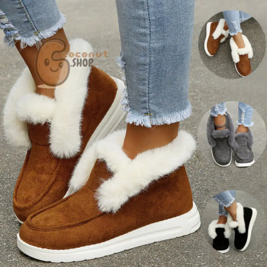 Suede Warm-keeping Cotton Snow Shoes - shoes