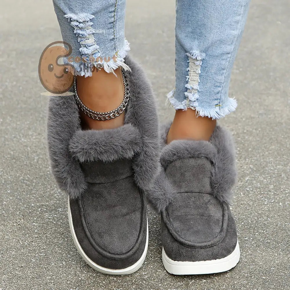 Suede Warm-keeping Cotton Snow Shoes - shoes