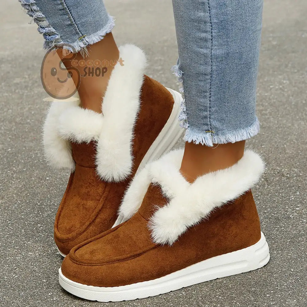 Suede Warm-keeping Cotton Snow Shoes - shoes