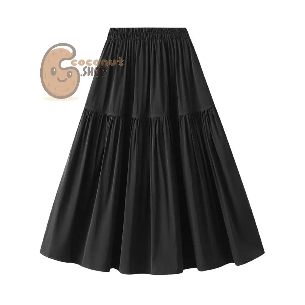 Timeless Elegance: Discover the Vintage Charm of our Cute Pleated Skirt Collection - Black