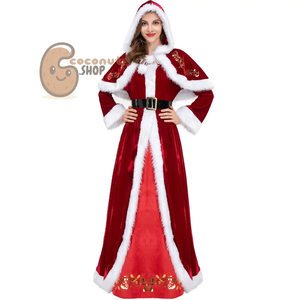 Velvet Mrs. Claus Christmas Dress Set