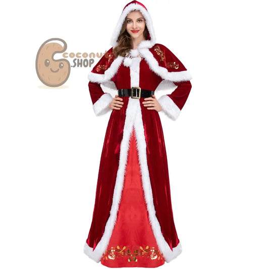 Velvet Mrs. Claus Christmas Dress Set