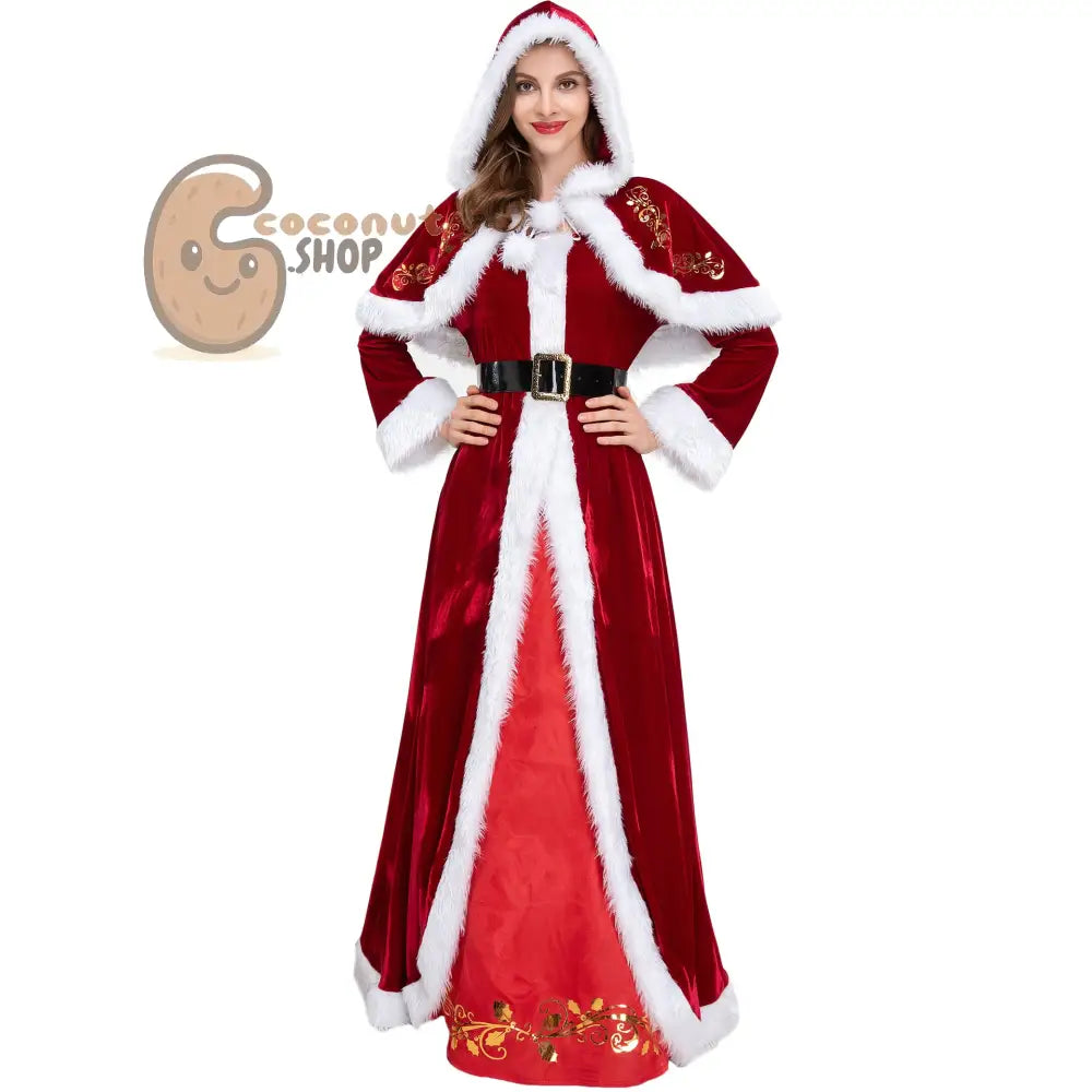 Velvet Mrs. Claus Christmas Dress Set