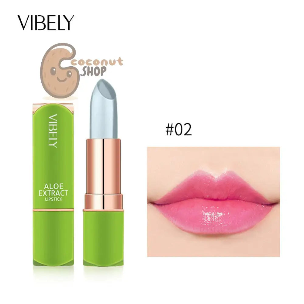 VIBELY Aloe Vera Warm Color Jelly Lip Care - 02#Natural Nude Red