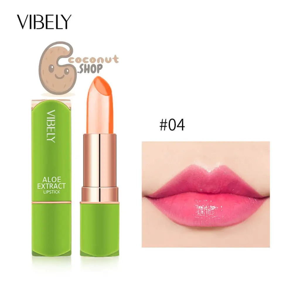 VIBELY Aloe Vera Warm Color Jelly Lip Care - 04#Dating Pink